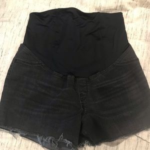 Black maternity shorts
